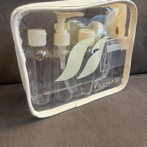Farmasi Clear Travel Bottle Set with Cream Accents